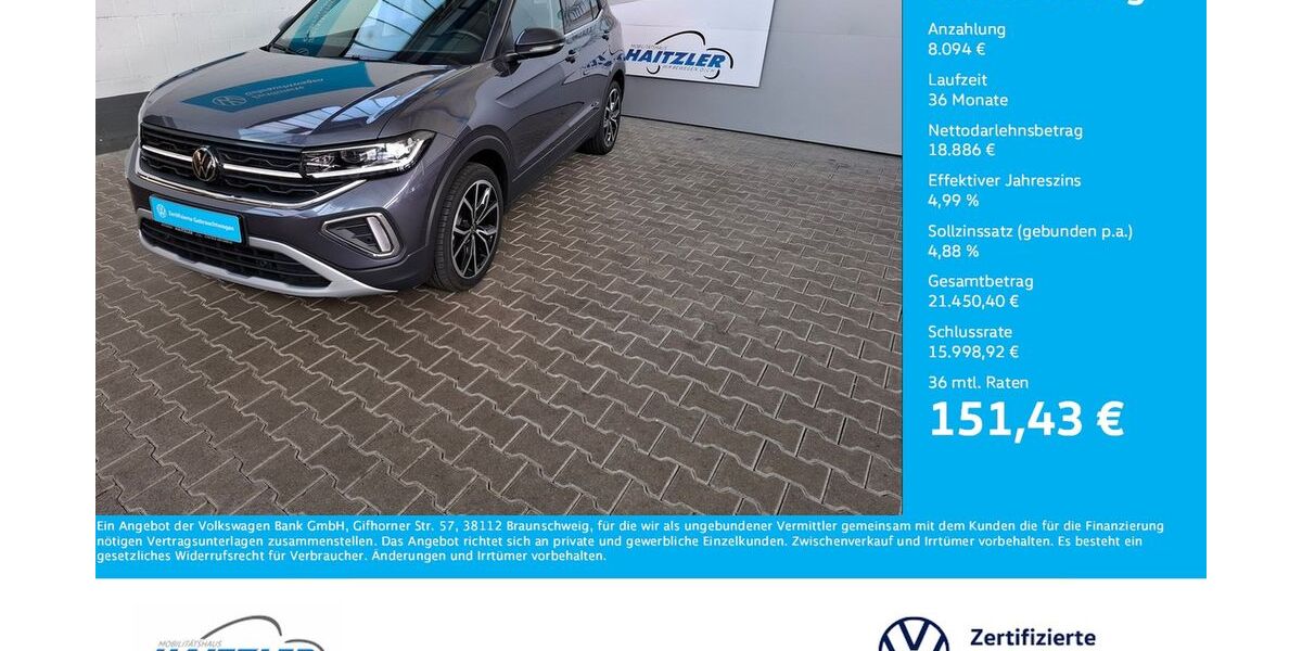 VW T-Cross 9.300 km 26.980 &euro; Gernsbach 76593
