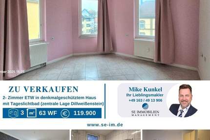 Wohnung Pforzheim Dillweißenstein - 2 Zimmer, 63 m&sup2;, 119.900&euro; | Angebot:25748634