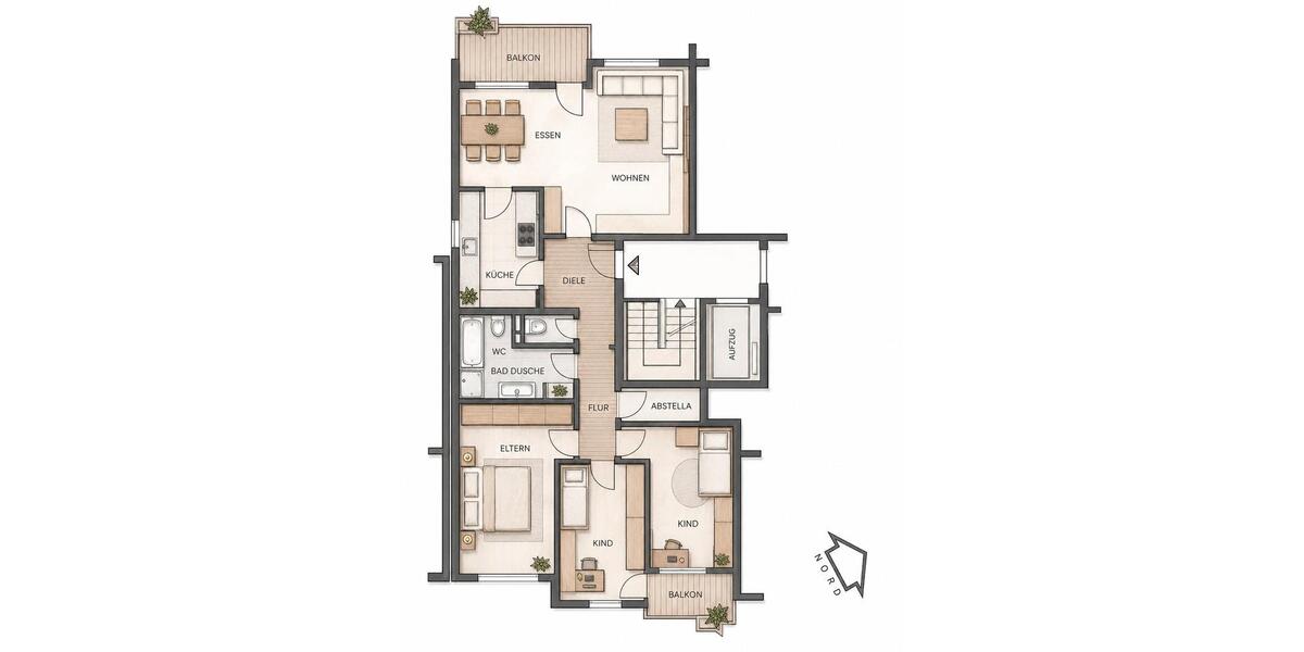 Etagenwohnung Pforzheim Büchenbronn - 4.5 Zimmer, 102 m&sup2;, 329.000&euro; | Angebot:26464089