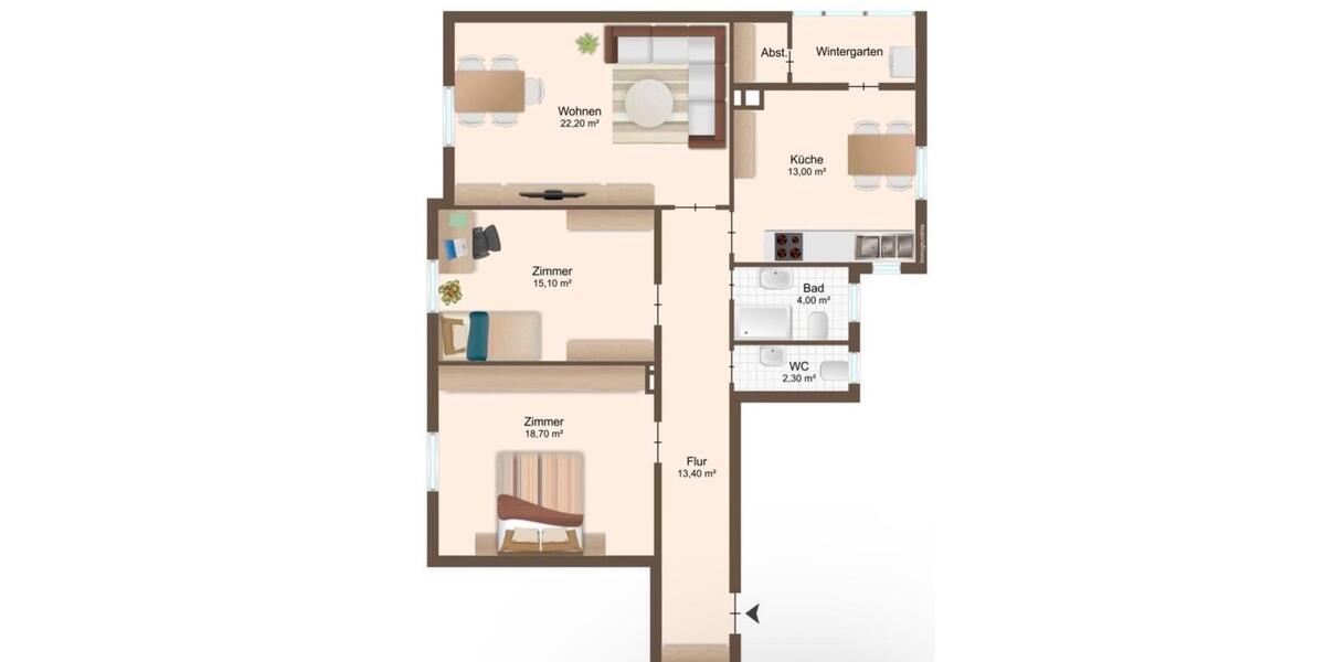 Etagenwohnung Rastatt - 3 Zimmer, 91 m&sup2;, 350.000&euro; | Angebot:26459271