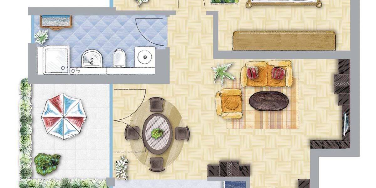 Etagenwohnung Karlsruhe Innenstadt-West - 2 Zimmer, 62 m&sup2;, 875&euro; | Angebot:26093767